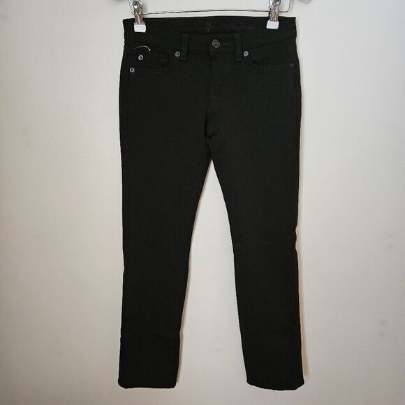 7 for All Mankind Pants Black Pockets Dress Neutral Stretch Business Casual - Picture 1 of 9
